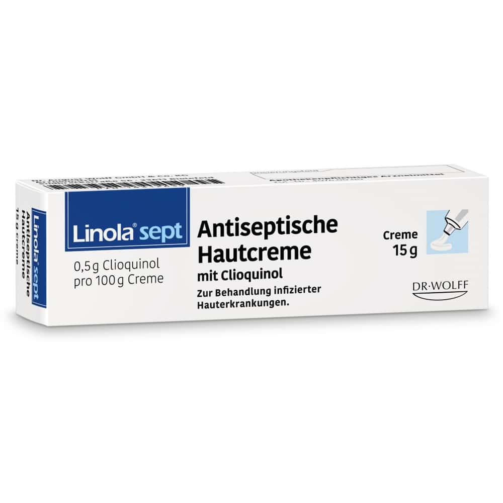 Linola sept Antiseptische Hautcreme mit Clioquinol 15 g Creme