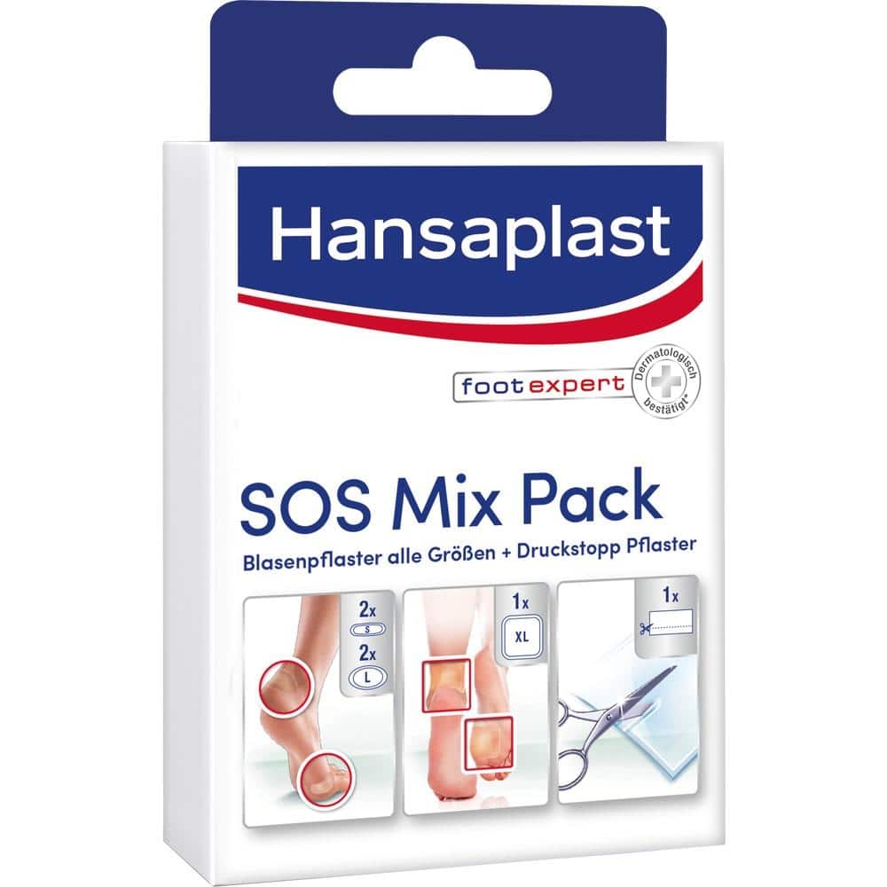 Hansaplast footexpert SOS Mix Pack Blasenpflaster 6 St Pflaster