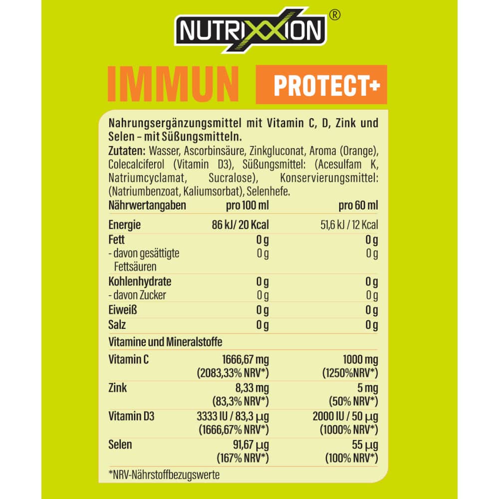 NUTRIXXION IMMUN PROTECT+ Shot 60 ml Trinkampullen