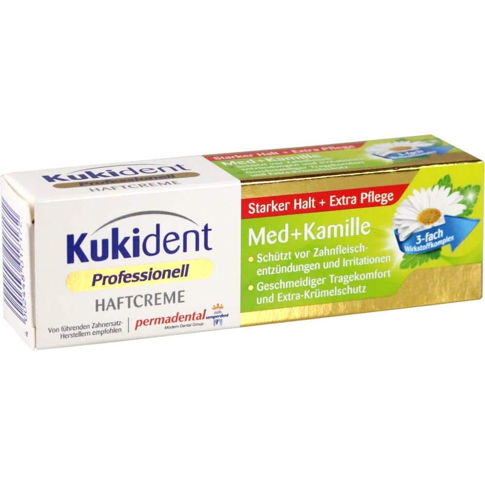 KUKIDENT Haftcreme Med+Kamille 40 g Creme