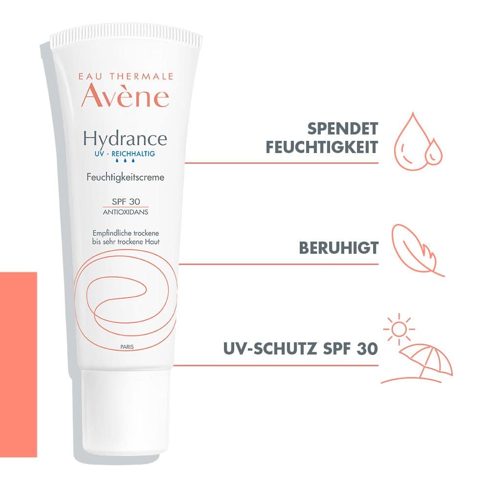 Avène Hydrance reichhaltige UV Feuchtigkeitscreme SPF 30 40 ml Creme