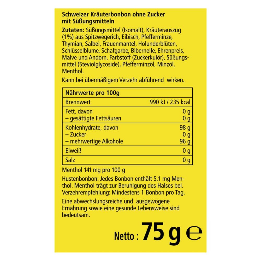 Ricola Kräuter Original zuckerfrei  75 g Bonbons