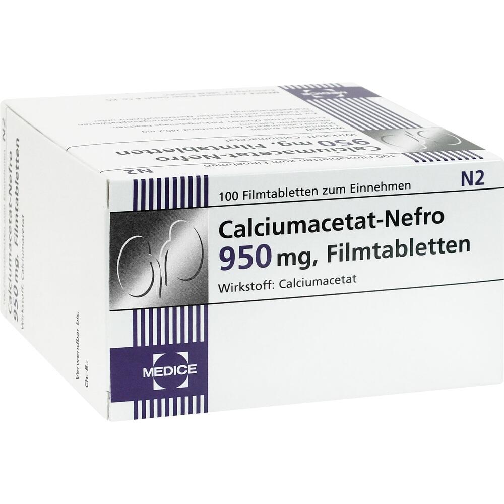 CALCIUMACETAT NEFRO 950 mg Filmtabletten 100 St Filmtabletten