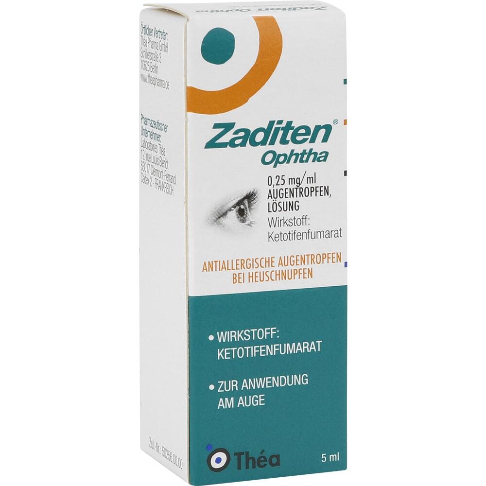 ZADITEN Ophtha 0,25 mg / ml 1X5 ml Augentropfen