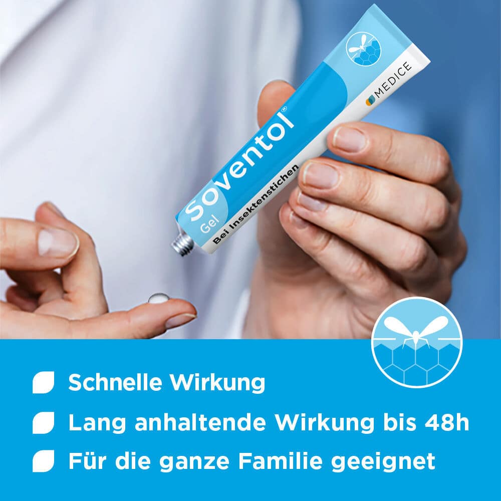 Soventol Gel bei Insektenstichen & Juckreiz auf der Haut 20 g Gel
