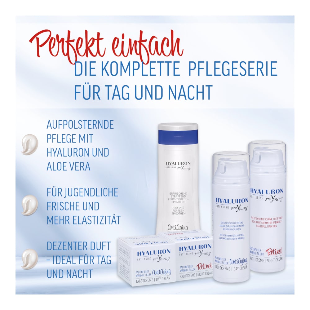 proYoung HYALURON ANTI AGING FALTENFILLER Retinol Nachtcreme 50 ml Nachtcreme