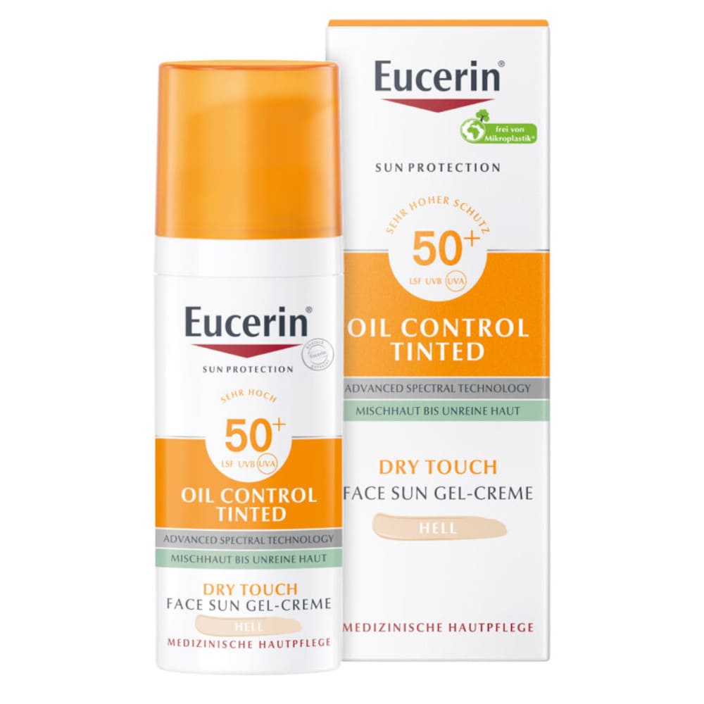 Eucerin OIL CONTROL TINTED FACE SUN GEL CREME LSF 50+ HELL 50 ml Creme