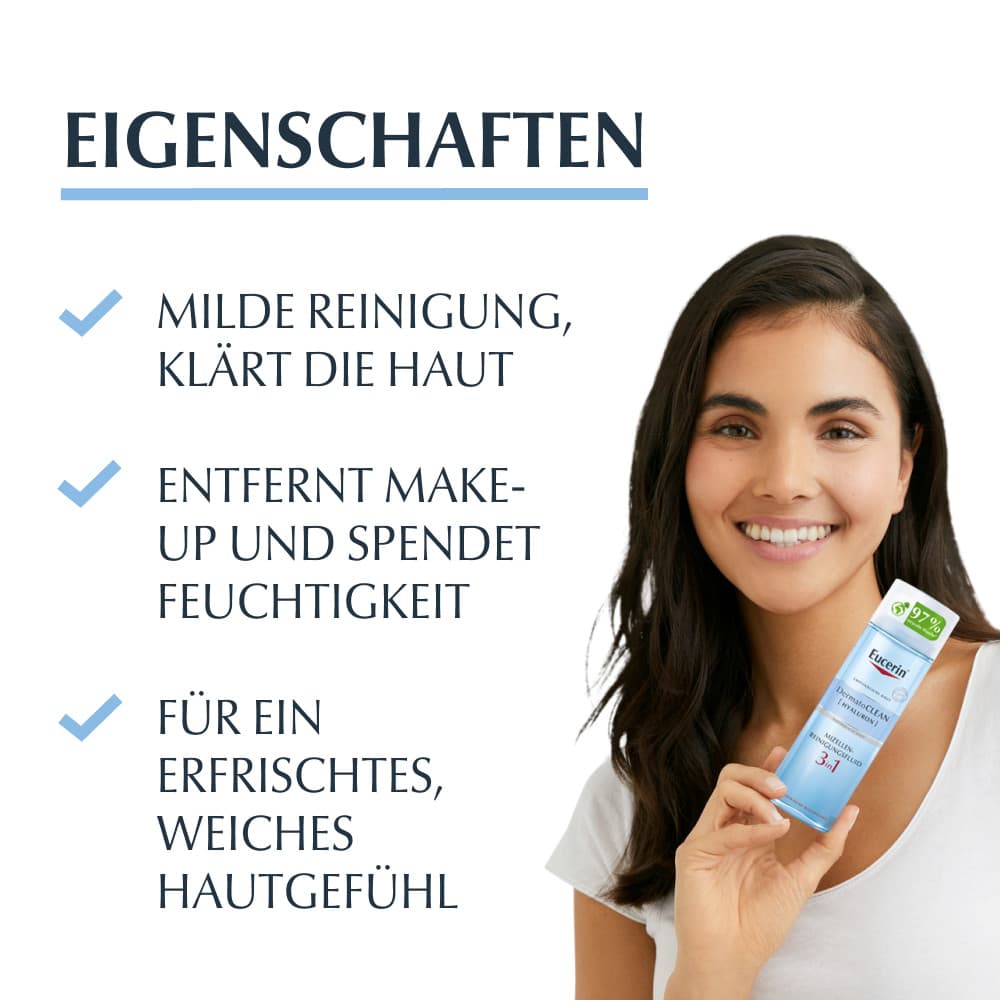 Eucerin DermatoCLEAN MIZELLEN REINIGUNGSFLUID 3in1  200 ml Tonikum