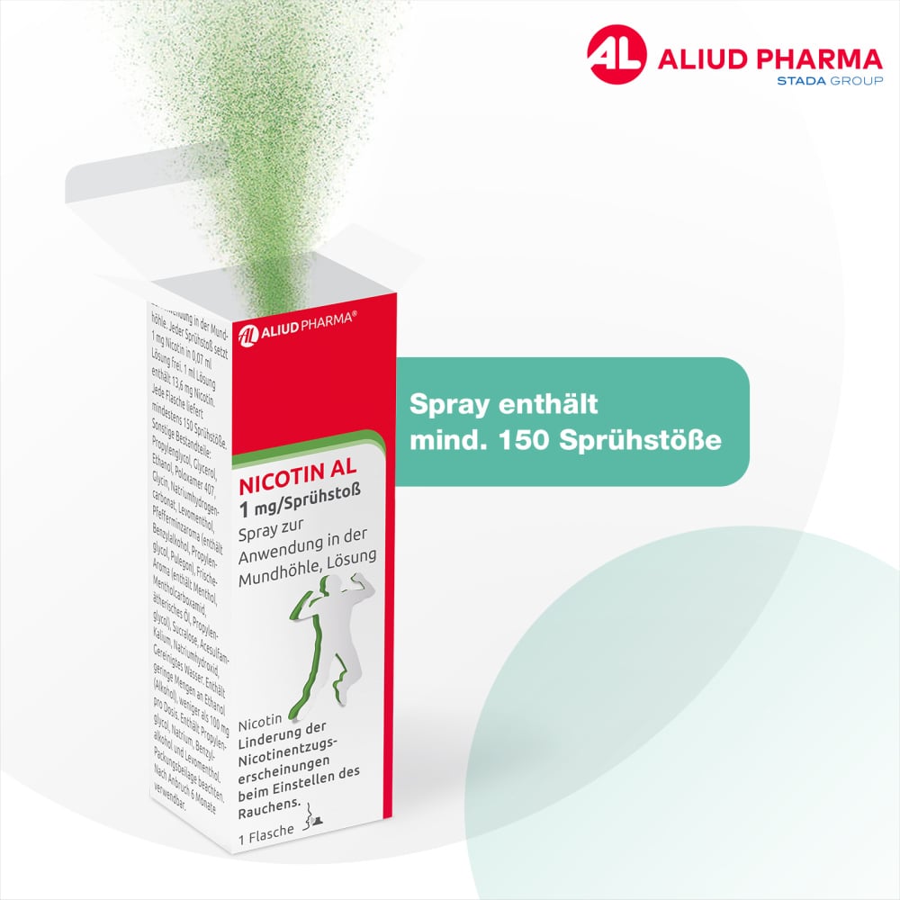 NICOTIN AL 1 mg / Sprühstoß zur Rauchentwöhnung 2 St Spray