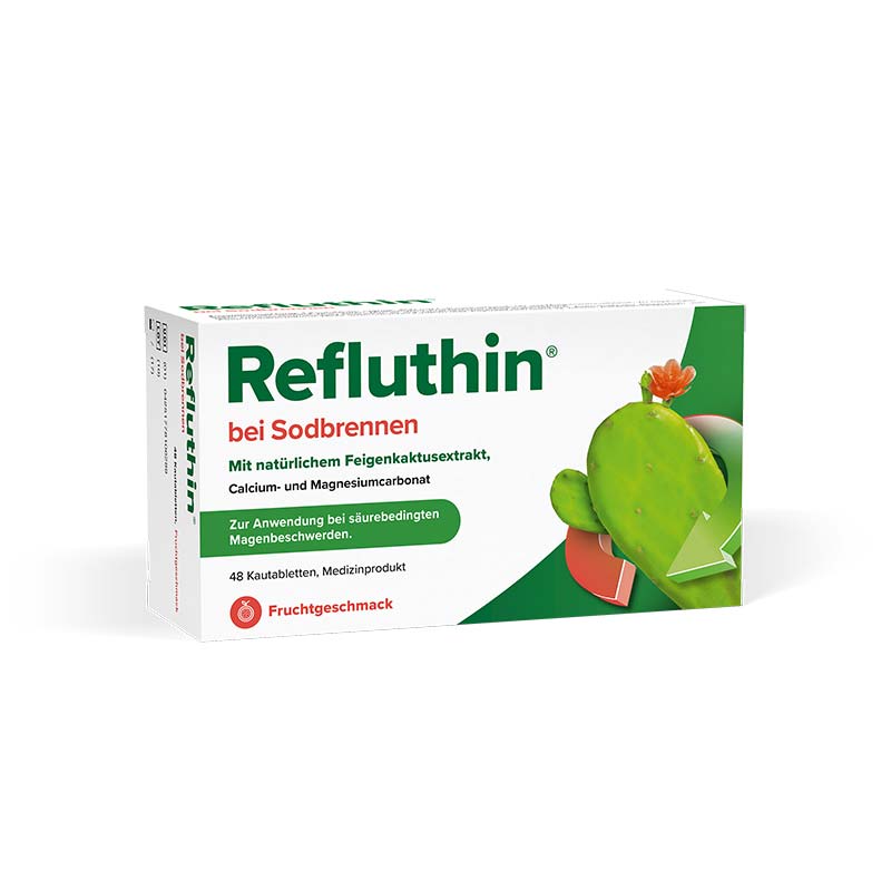 Refluthin bei Sodbrennen Fruchtgeschmack 48 St Kautabletten