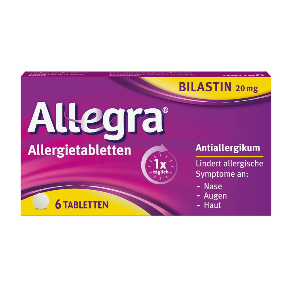 Allegra Allergietabletten - schnell bei Heuschnupfen & Allergien  6 St Tabletten
