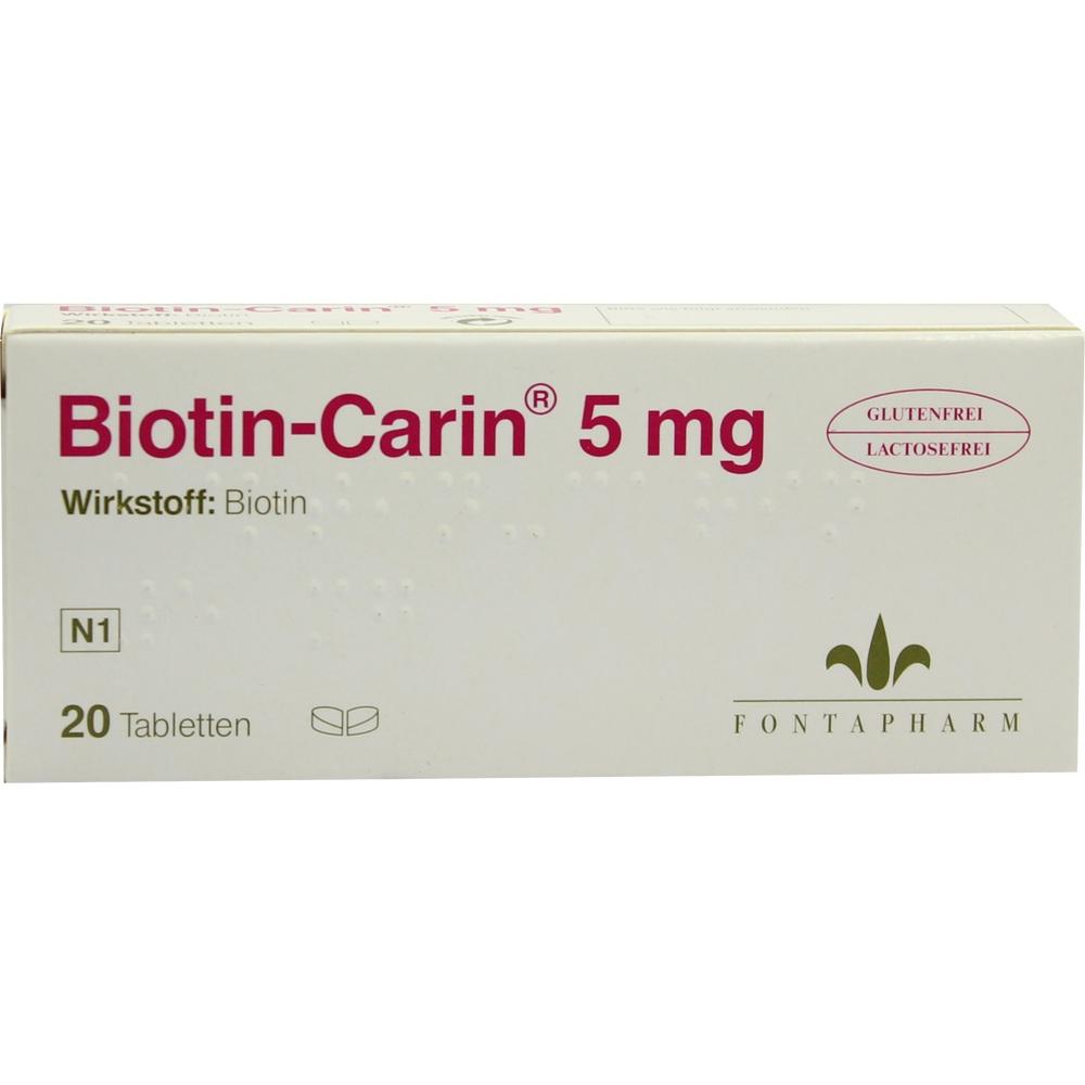 BIOTIN-CARIN 5 mg Tabletten 20 St Tabletten