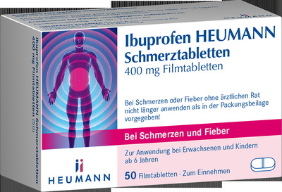 Ibuprofen HEUMANN Schmerztabletten 400 mg 50 St Filmtabletten