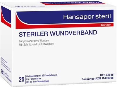 Hansapor STERILER WUNDVERBAND 6 x 7cm 25 St Verband