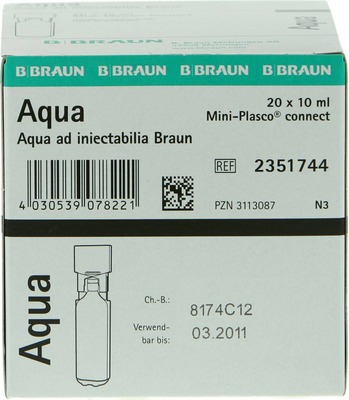AQUA AD injectabilia Miniplasco connect Inj.-Lösung 20X10 ml Injektionslösung