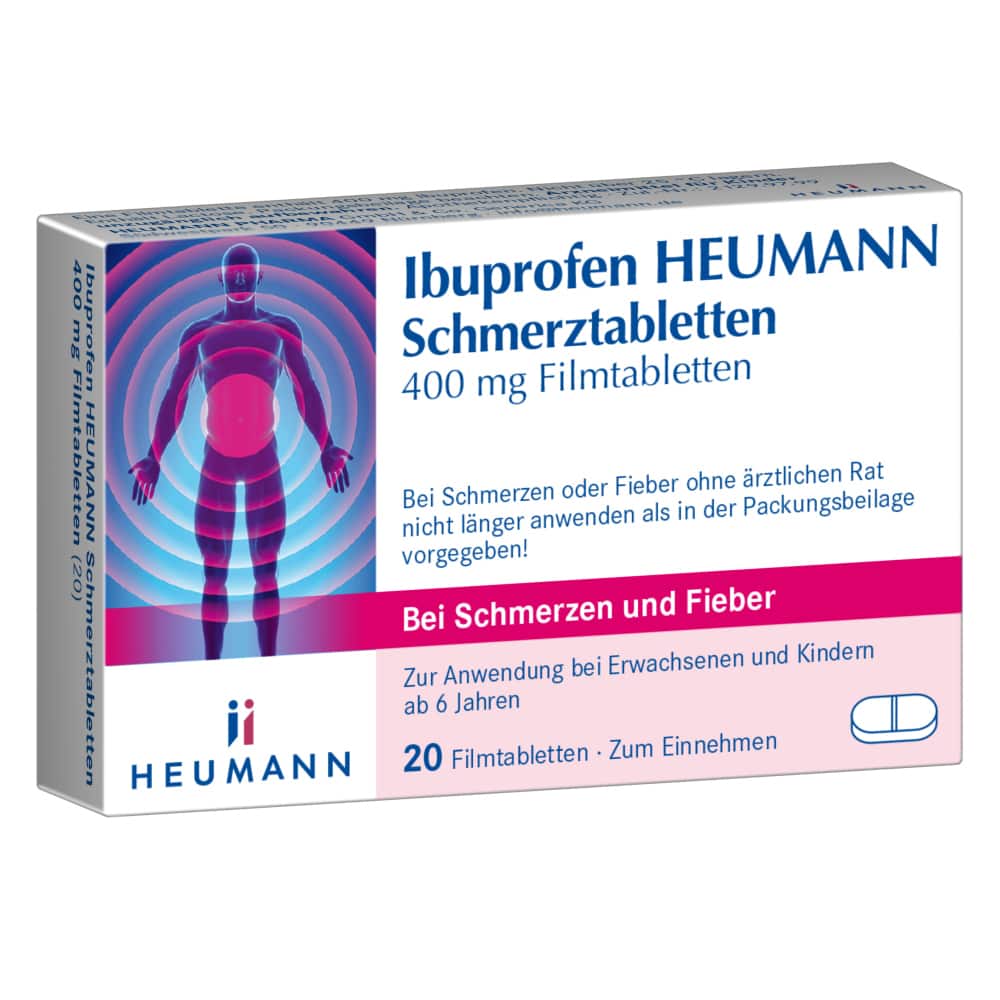 Ibuprofen HEUMANN Schmerztabletten 400mg 20 St Filmtabletten
