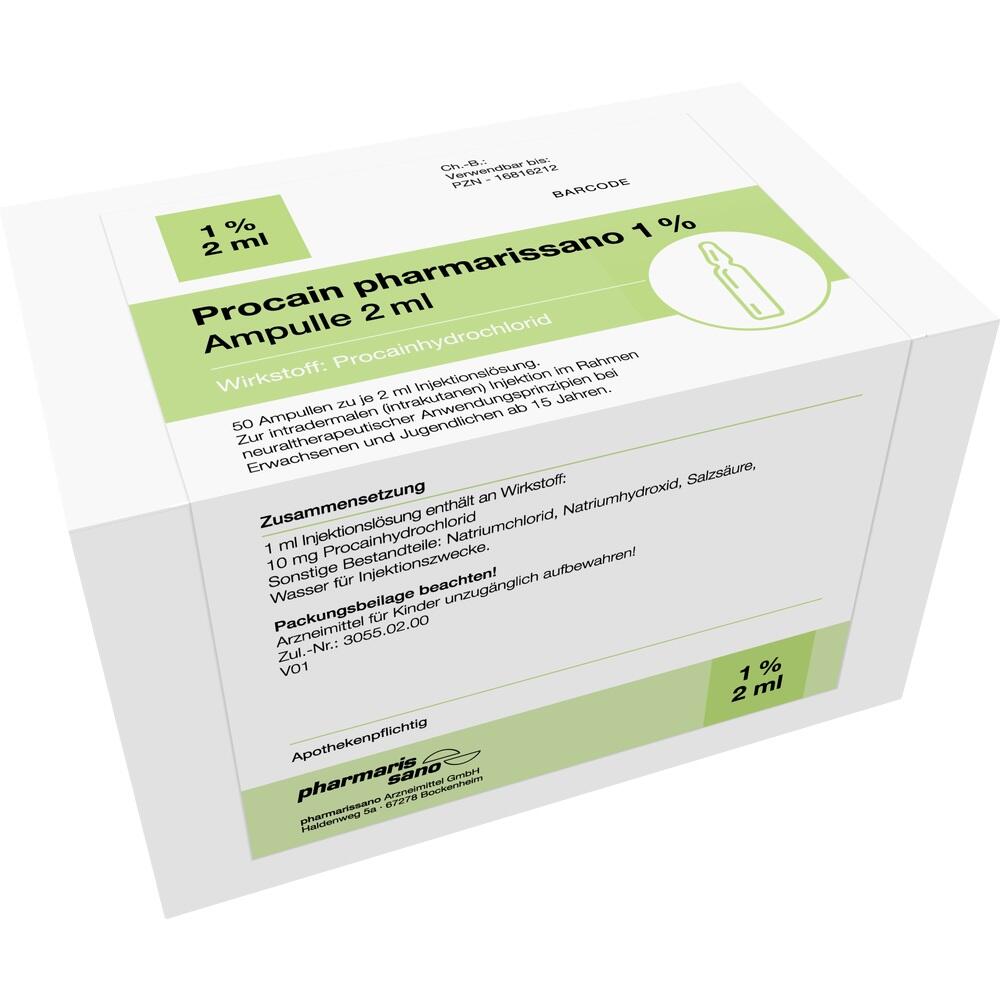 Procain pharmarissano 1% Ampulle 2ml 50X2 ml Injektionslösung
