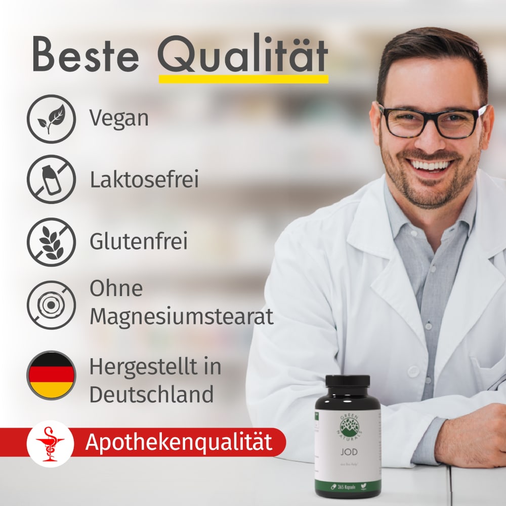 GREEN NATURALS Jod 200ug 365 St Kapseln