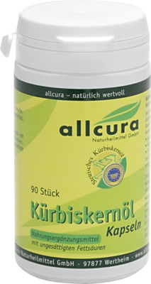 allcura Kürbiskernöl Kapseln 90 St Kapseln
