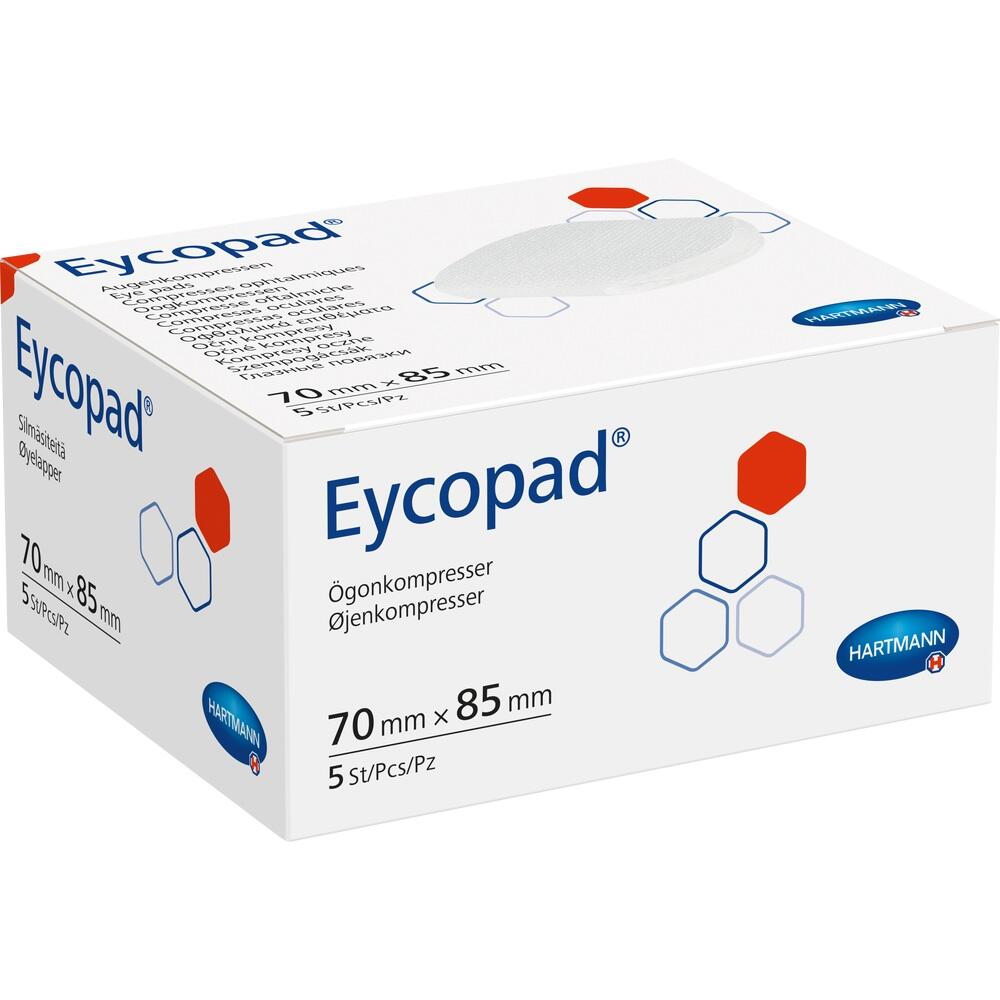 EYCOPAD Augenkompressen 70x85 mm unsteril 5 St Kompressen