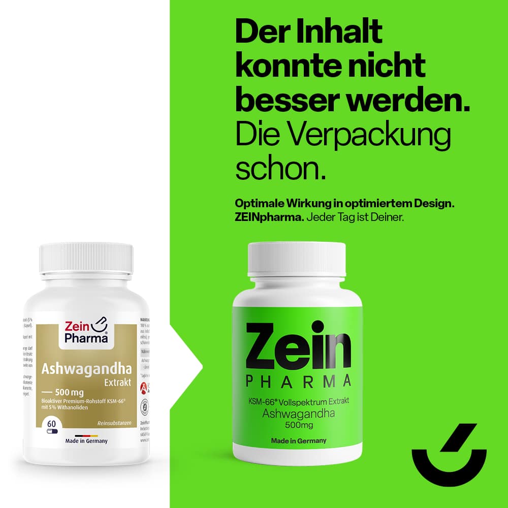 Zein Pharma Ashwagandha Extrakt 500mg 60 St Kapseln