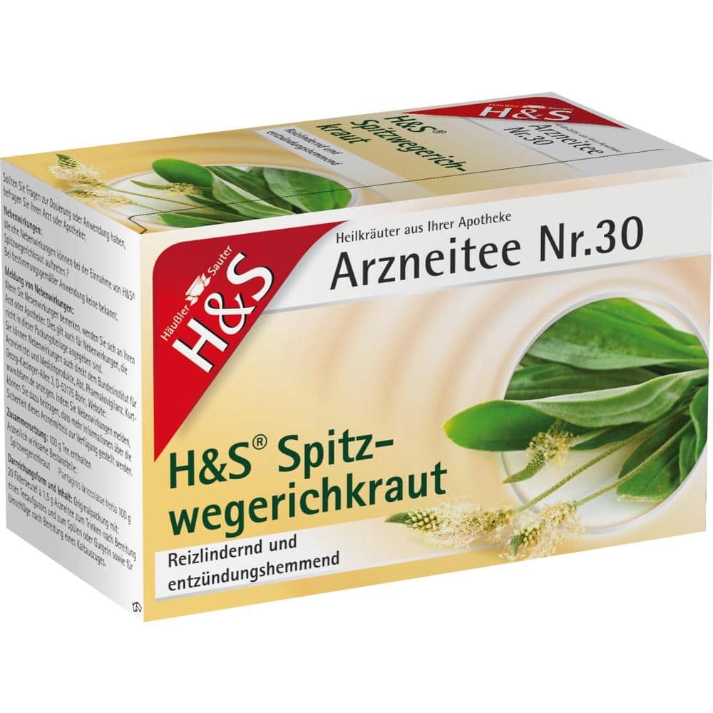 H&S Arzneitee Spitzwegerichkraut 20X1.5 g Filterbeutel