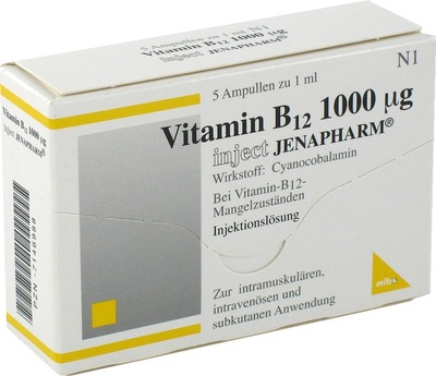 VITAMIN B12 1.000 µg Inject Jenapharm Ampullen 5X1 ml Injektionslösung