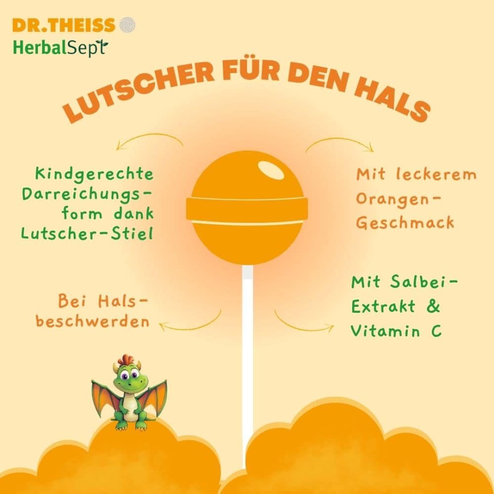 DR. THEISS HerbalSept HALS LUTSCHER Kids 6 St Bonbons