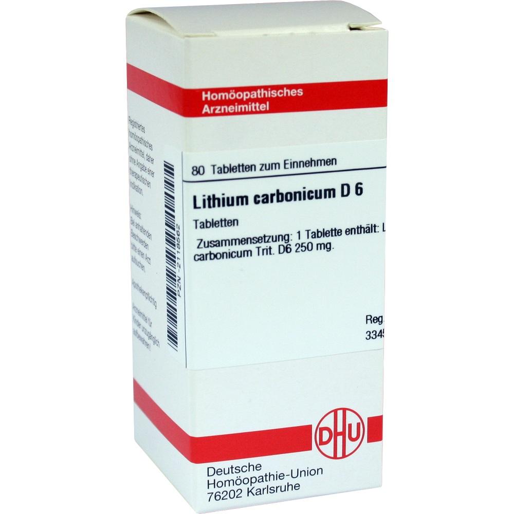 LITHIUM CARBONICUM D 6 Tabletten 80 St Tabletten