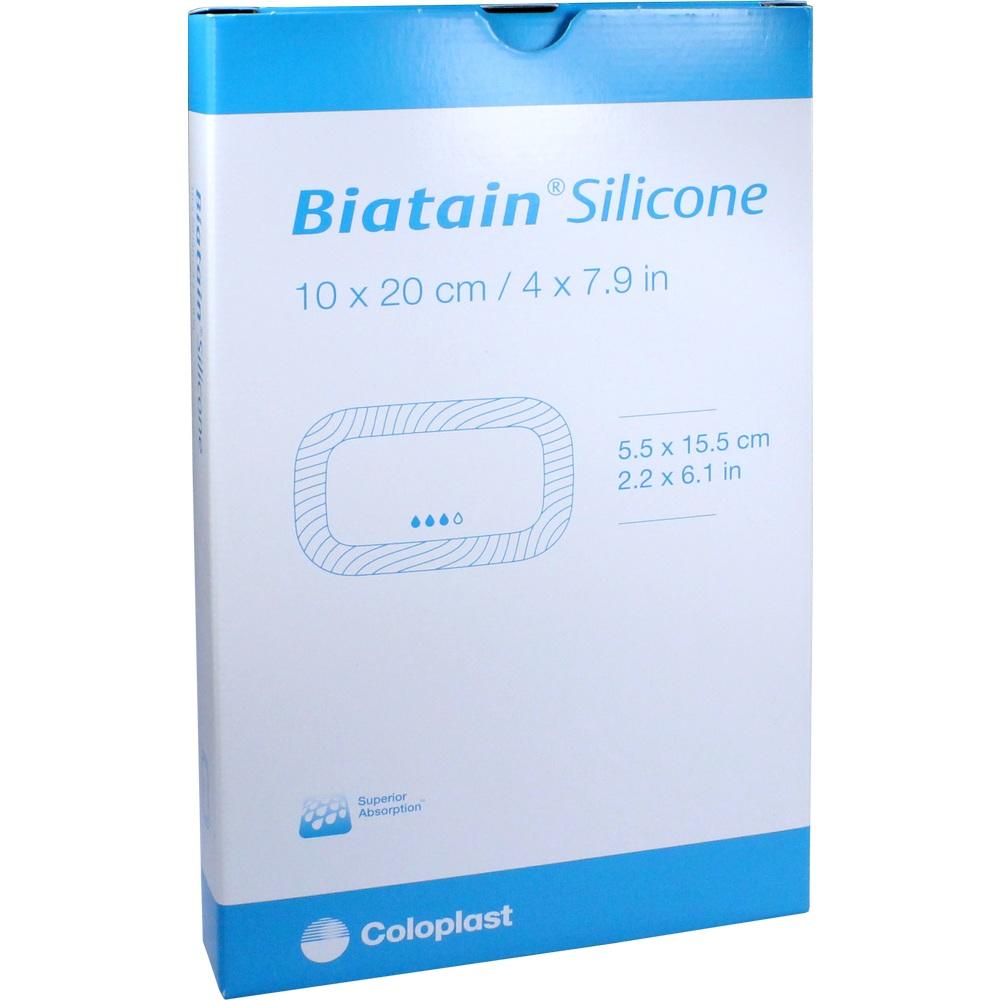 BIATAIN Silicone Schaumverband 10x20 cm 5 St Verband