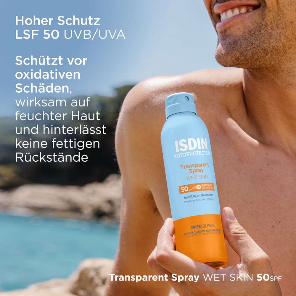 ISDIN Fotoprotector Transparent Spray WET SKIN LSF 50 250 ml Spray