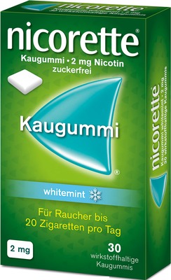 nicorette 2 mg Nikotinkaugummi whitemint für Raucher zum Aufhören