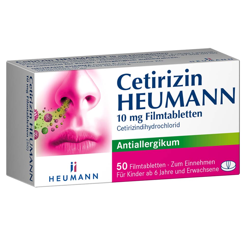 Cetirizin HEUMANN 10mg 50 St Filmtabletten