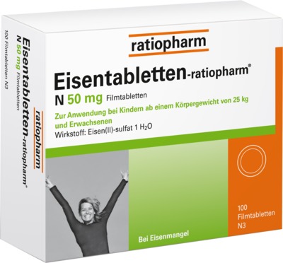 Eisentabletten-ratiopharm N50MG 100 St Filmtabletten