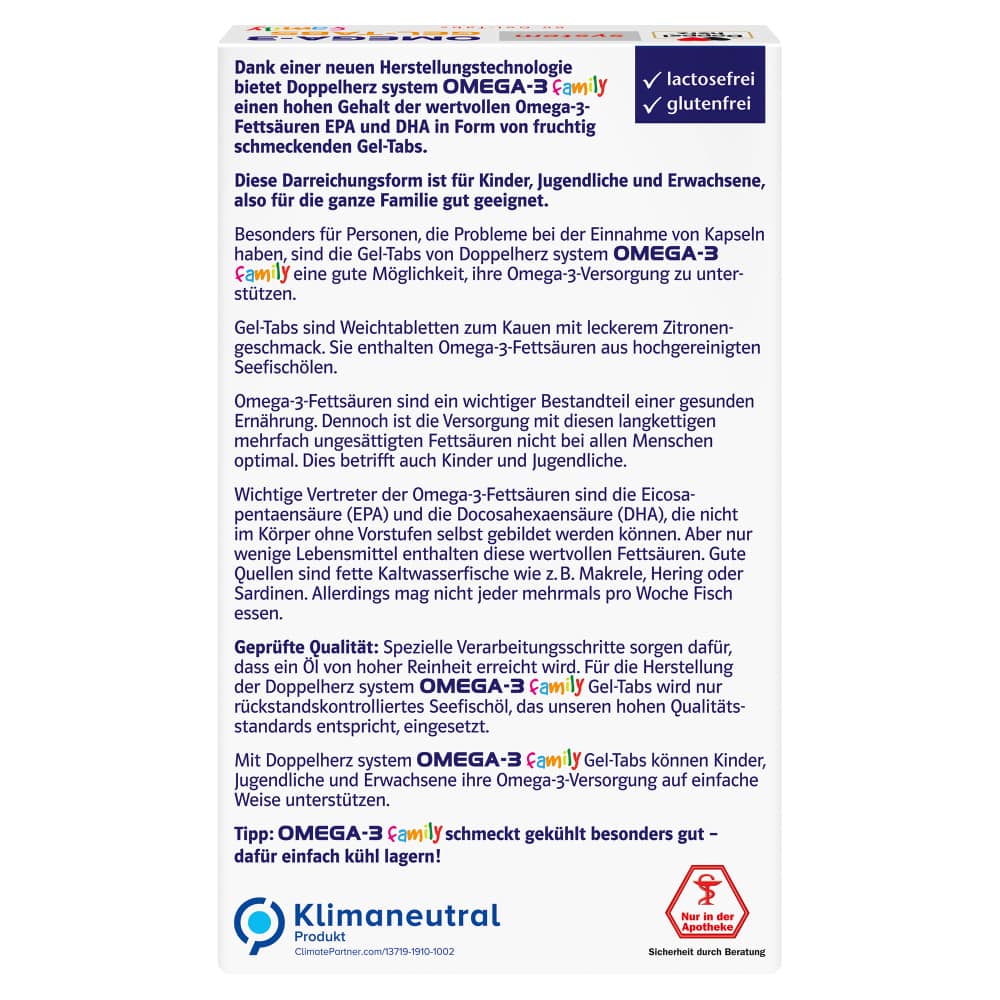 Doppelherz system OMEGA-3 family 60 St Kautabletten