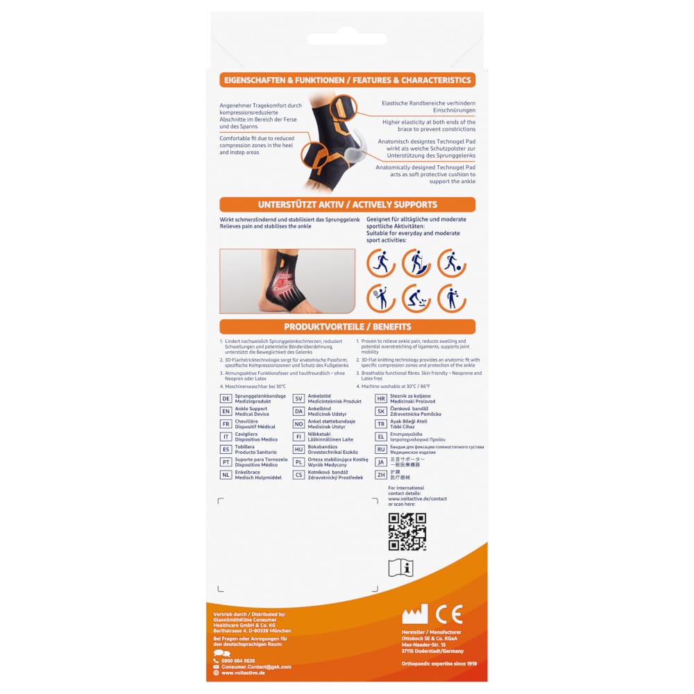 VoltActive Links L Sprunggelenkbandage  1 St Bandage