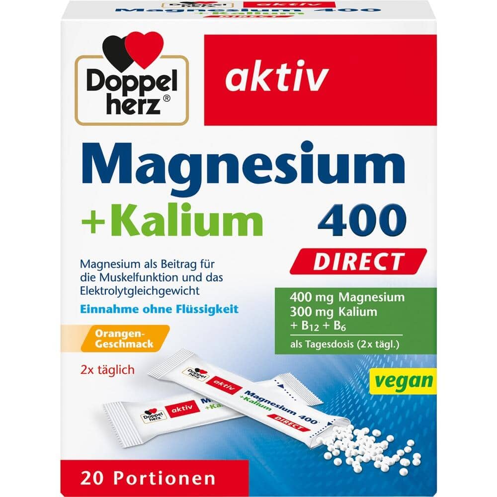 Doppelherz aktiv Magnesium 400 + Kalium 20 St Pellets