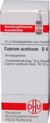 CUPRUM ACETICUM D 6 Globuli 10 g Globuli