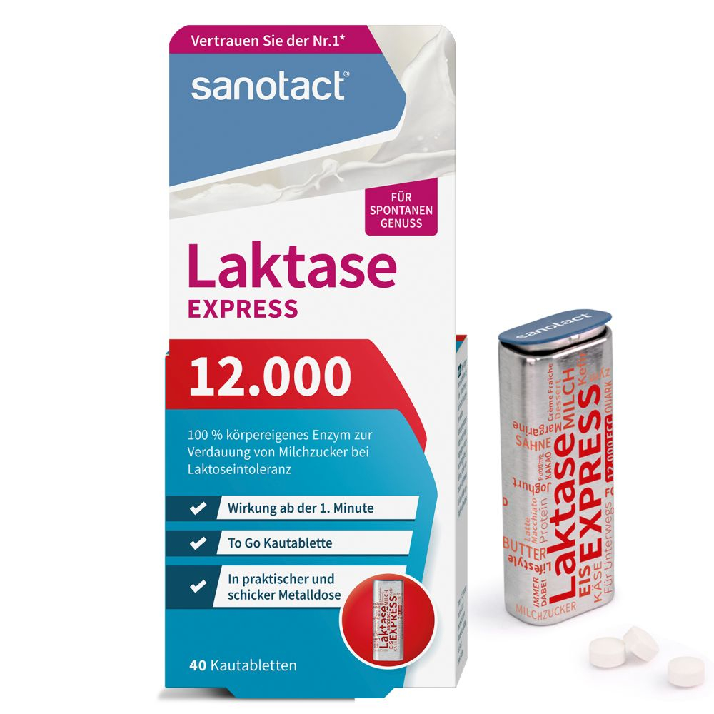 sanotact Laktase EXPRESS 12.000 40 St Kautabletten