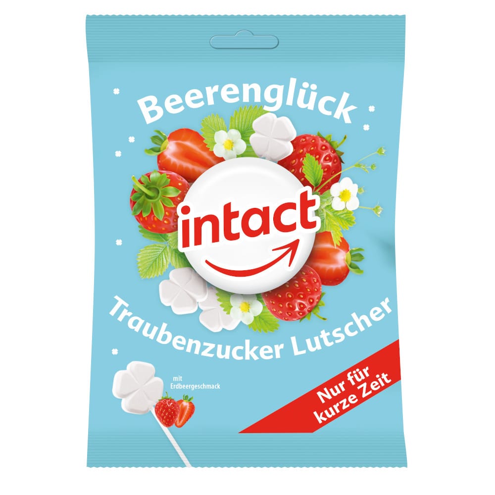 Intact Traubenzucker Lutscher Beerenglück 75 g Bonbons