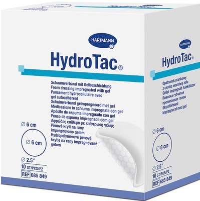 HYDROTAC Schaumverband 6 cm rund steril 10 St Verband
