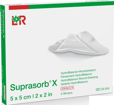 SUPRASORB X HydroBalance Wundverb.5x5 cm 5 St Verband