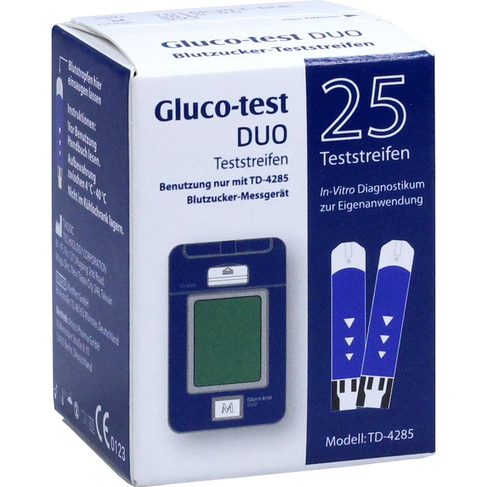 GLUCO TEST DUO Teststreifen 25 St Teststreifen
