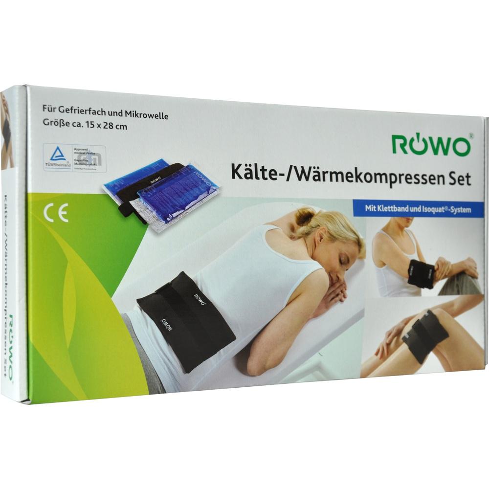 RÖWO 2 Kalt-/Warm-Kompressen mit Klettbandage 1 Packung Kompressen