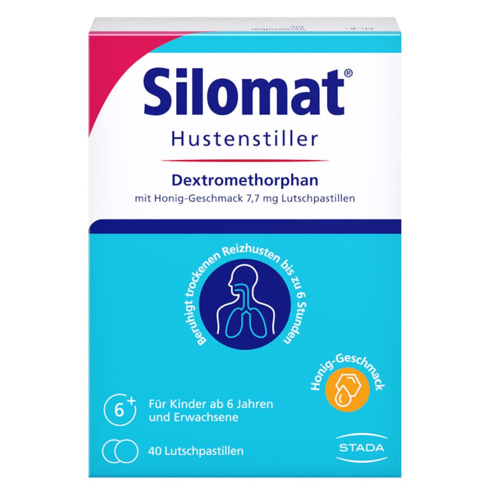 Silomat Hustenstiller Dextromethorphan Honig 40 St Lutschpastillen