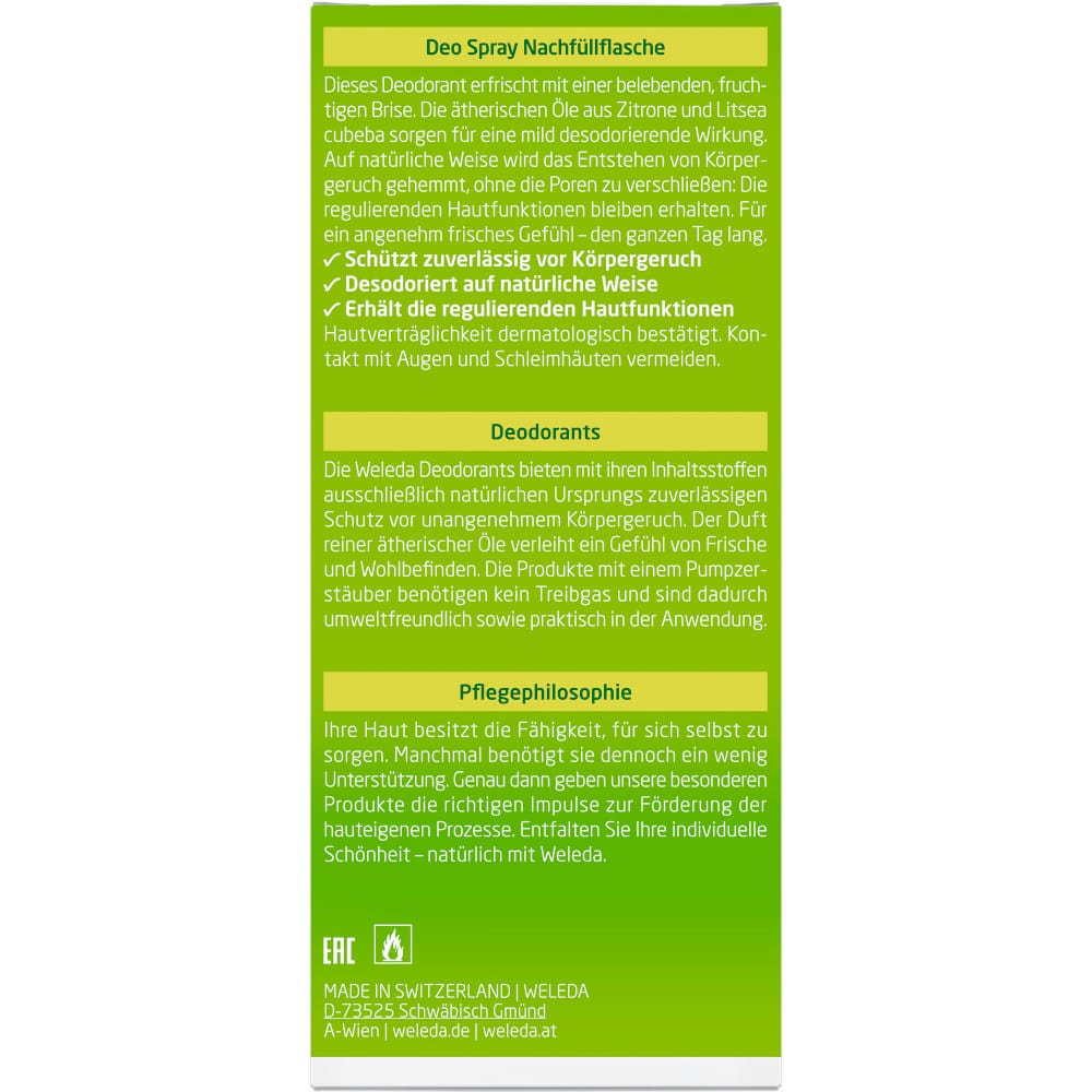 Weleda Deo Spray Citrus Fresh 200 ml Spray