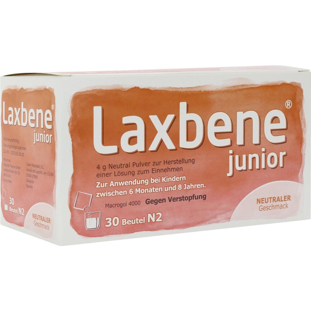 Laxbene junior 4g neutraler Geschmack 30X4 g Pulver zur Herstellung einer Lösung zum Einnehmen