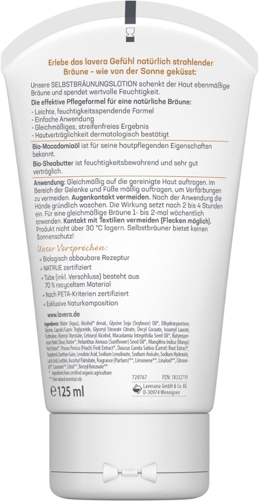 lavera KÖRPERLOTION SELBSTBRÄUNER 125 ml Lotion