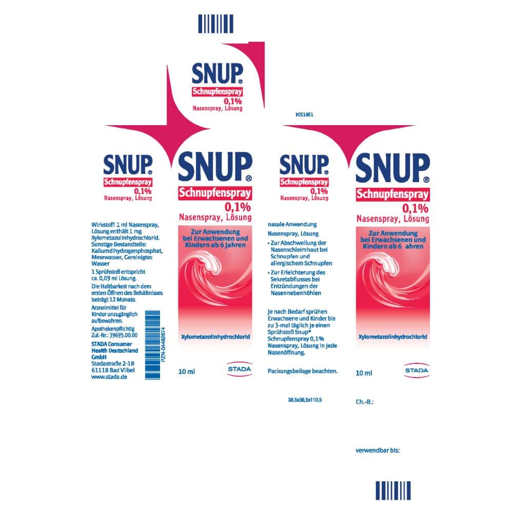 SNUP Schnupfenspray Erwachsene und Schulkinder 10 ml Nasenspray