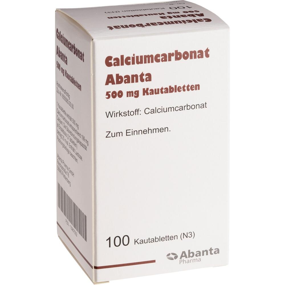 Calciumcarbonat Abanta 500 Mg Kautabletten  100 St Kautabletten